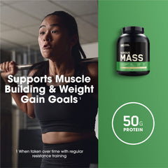 Optimum Nutrition Serious Mass shake blended with fresh fruit option for taste and calories