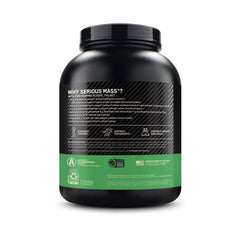 Optimum Nutrition Serious Mass gym scene implies effective mass gain support during workouts.