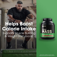 Optimum Nutrition Serious Mass scoop ready for a two-scoop serving.