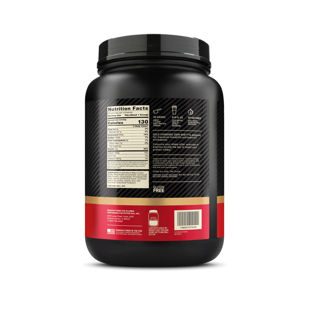 Milk being poured to mix Optimum Nutrition S'Mores whey in a glass.