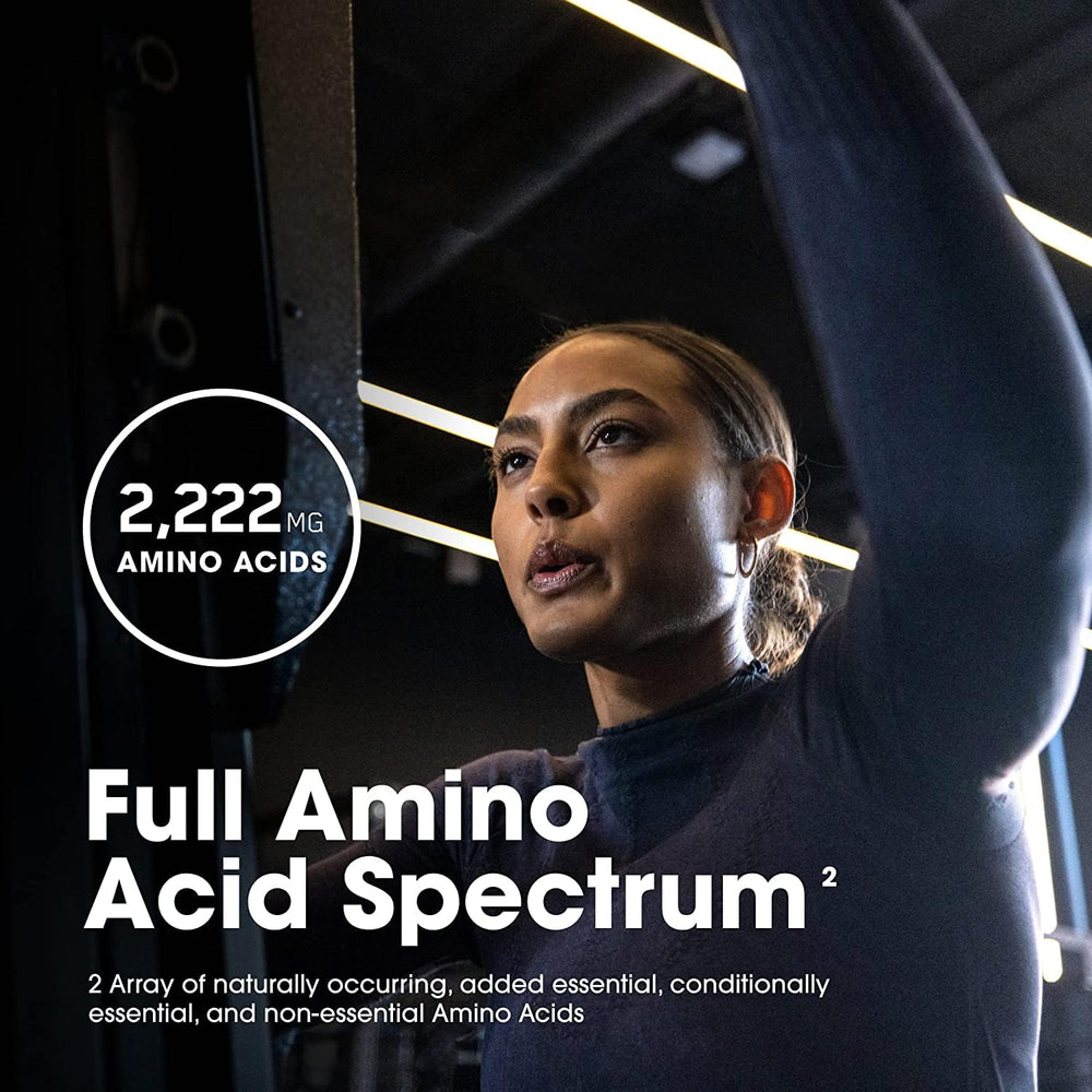 Packaging of Optimum Nutrition Superior Amino 2222 emphasizing essential amino acids