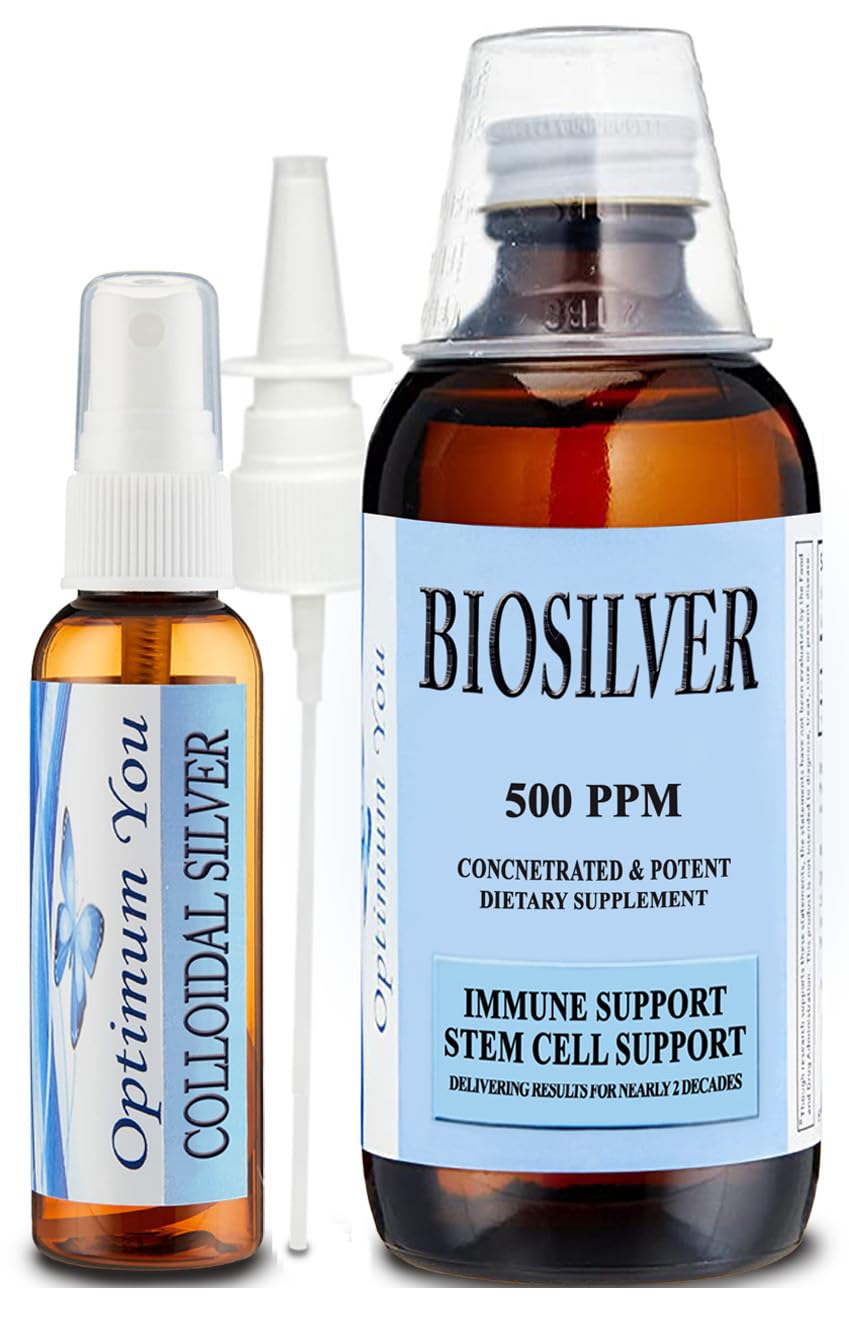 Optimum You BIOSILVER 500ppm bottle front for strong immune support potential.