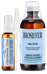 Optimum You BIOSILVER 500ppm bottle front for strong immune support potential.