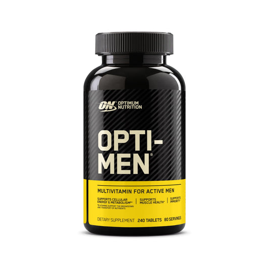 Optimum Nutrition Opti-Men bottle front view for daily immune and energy support.