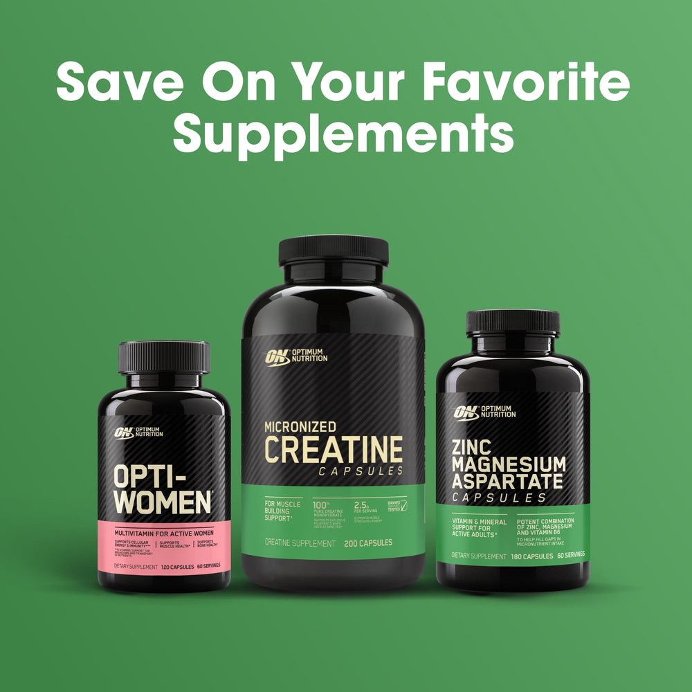 Optimum Nutrition Opti-Men bottle pour shot illustrating easy daily dose.