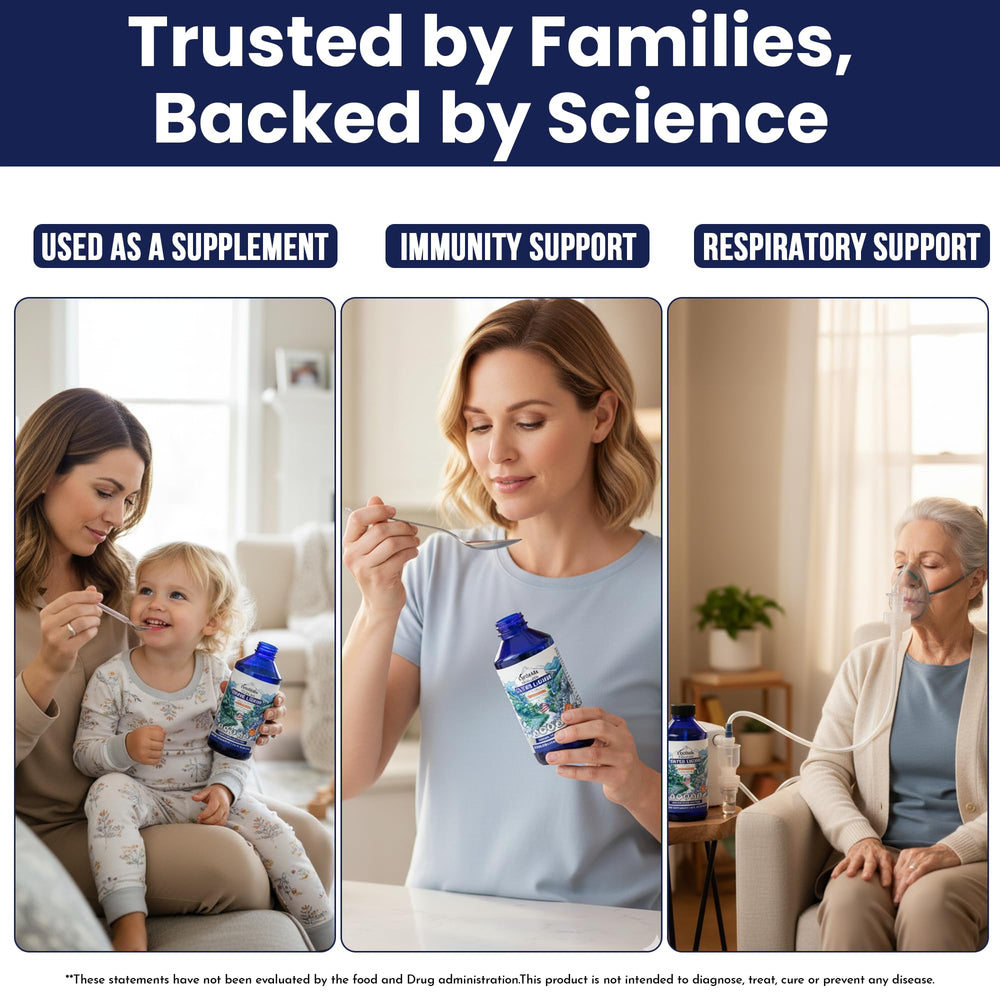 Optivida Colloidal Silver Liquid family use in home setting