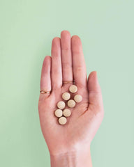 Ora Organic ACV pills daily-use bottle suggesting regular routine.
