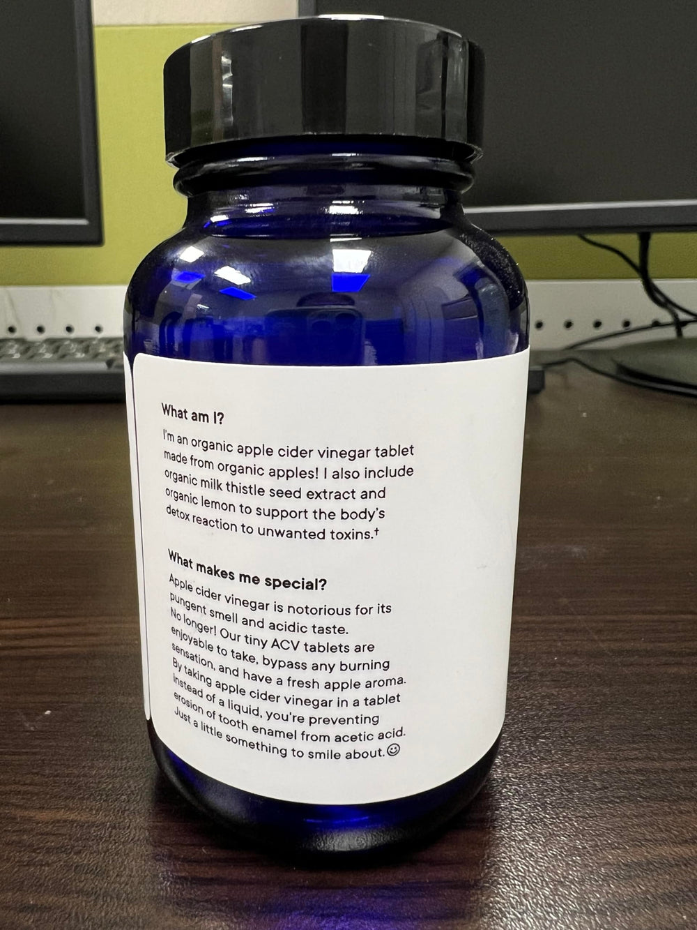 Ora Organic ACV pills on display in store for easy shopping.