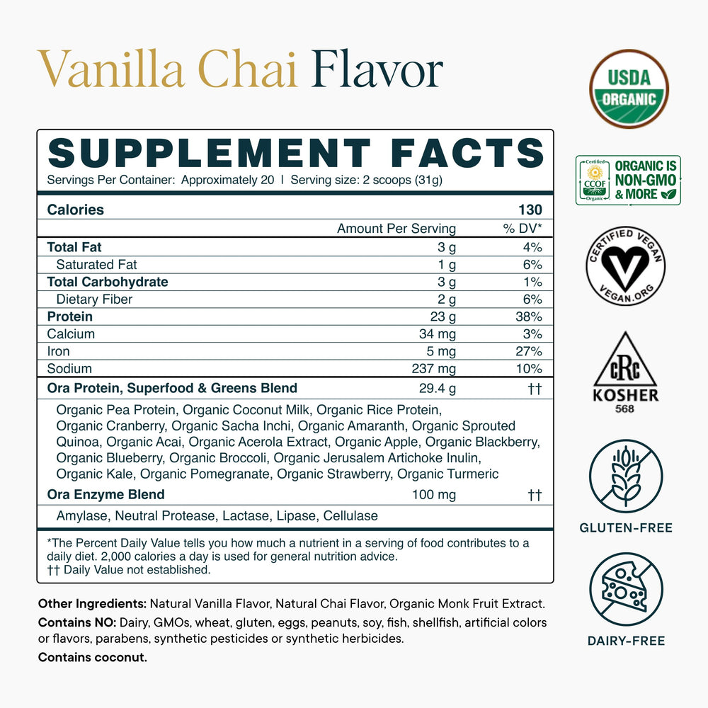 Kid-friendly shake using Ora Organic protein powder for family nutrition
