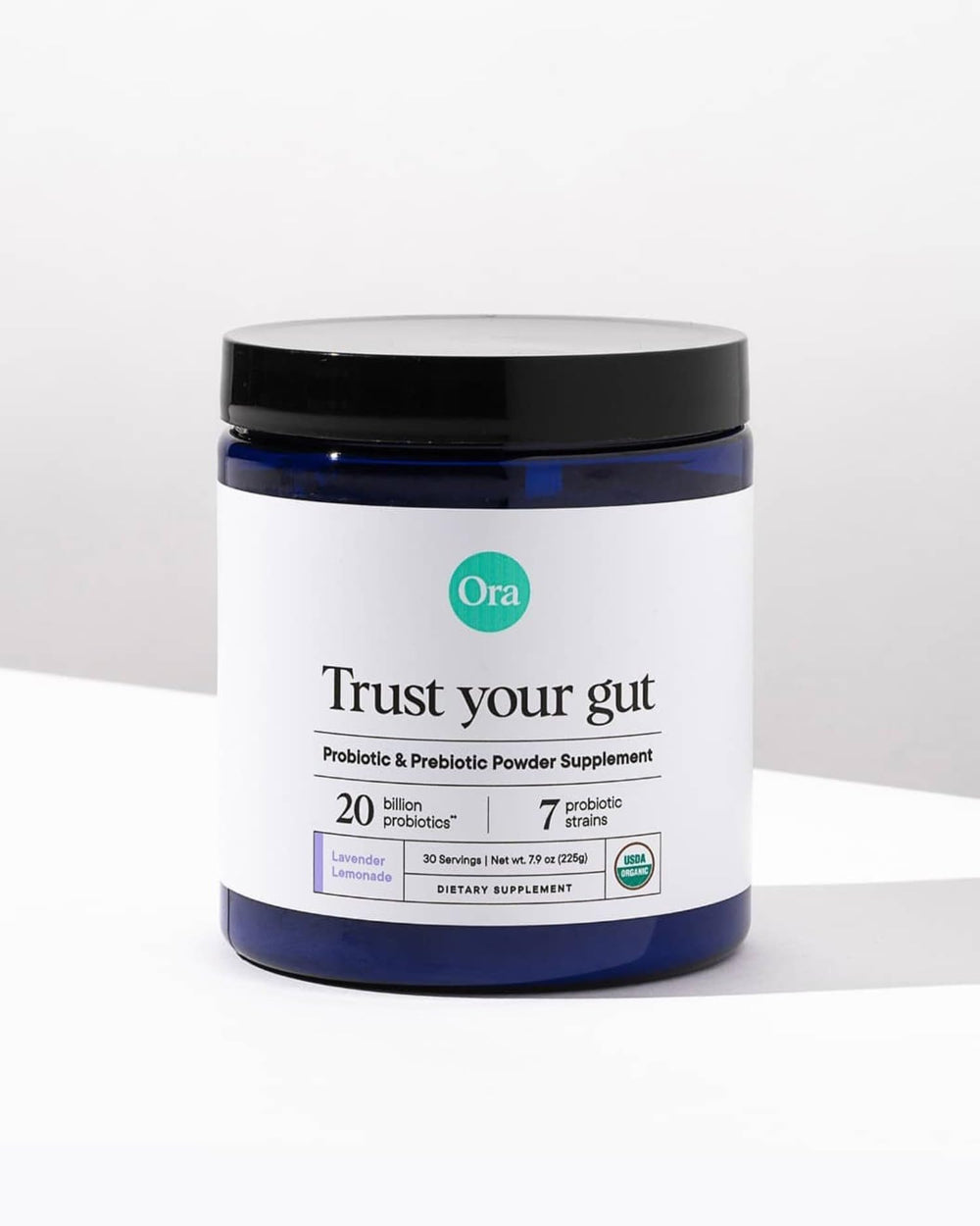 Shelf-stable container keeps probiotics fresh at room temperature.