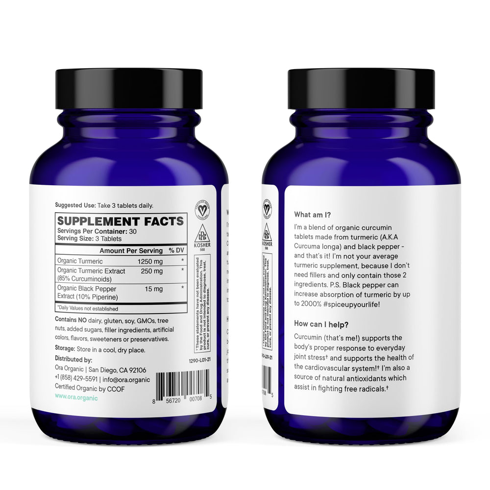 Ora Organic black pepper extract detail to boost bioavailability