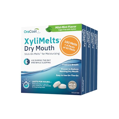Oracoat XyliMelts disc adheres to teeth and gums for lasting moisture