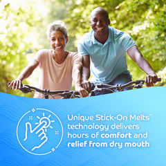 Oracoat XyliMelts coating moisturizes and lubricates the mouth.