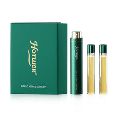 Hotluck Gold bottle mist from ORALUCK for quick, alcohol-free breath refresh.