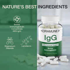 Oramune lactoferrin capsule highlighting iron regulation and immune balance