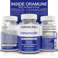 Oramune product lifestyle shot illustrating daily wellness routine