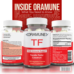 Oramune supplement bottle front view for easy wellness routine