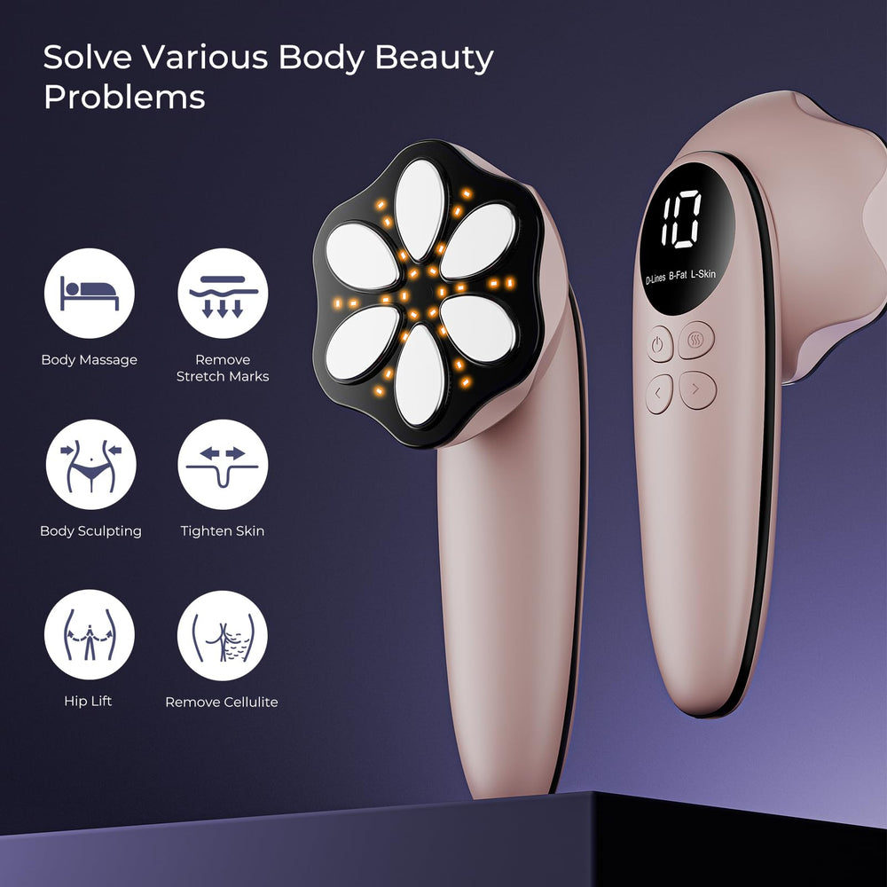 Oranmagic body massager on waist targeting midsection and smoothing appearance.