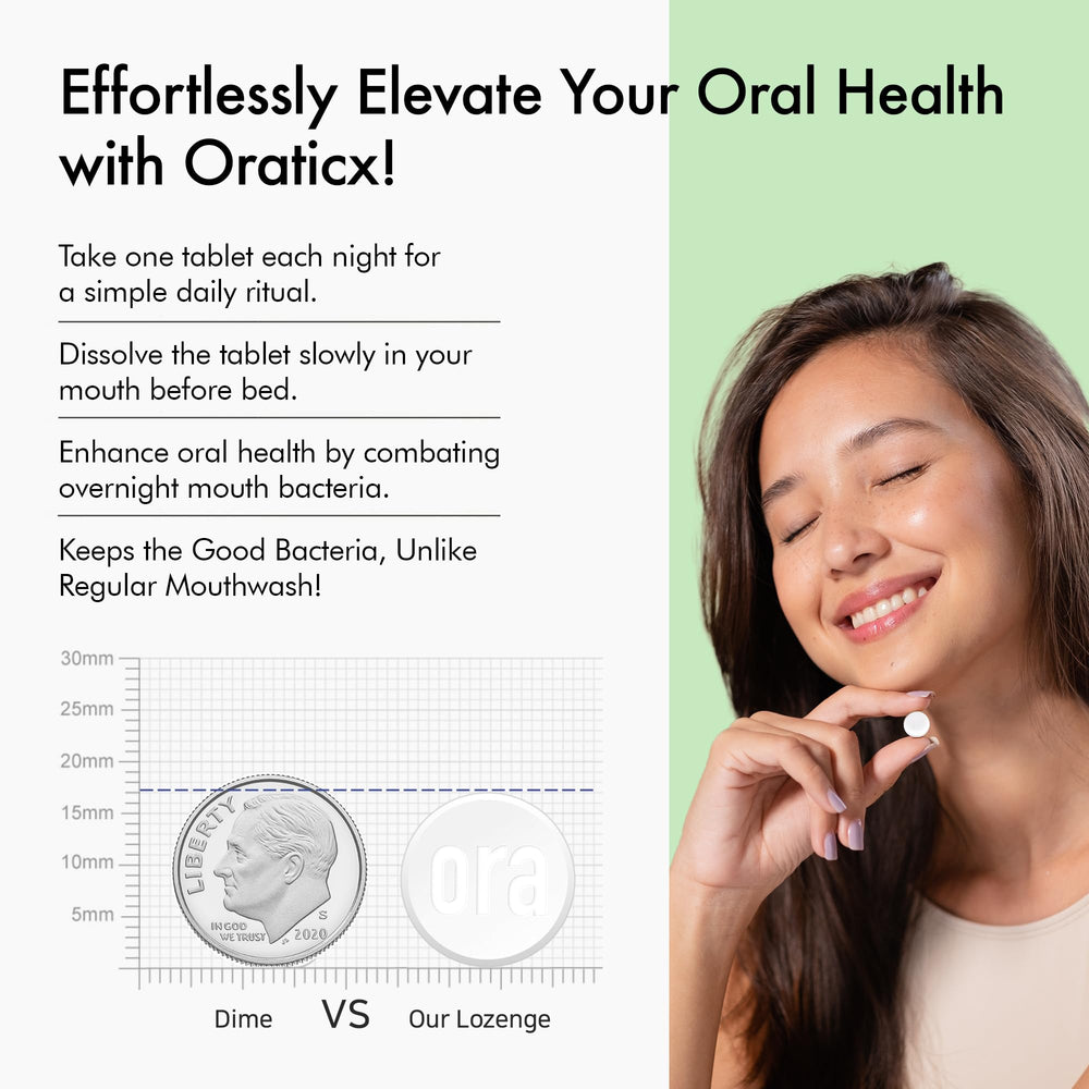 OraTicx lozenge dissolving in mouth demonstrating delivery