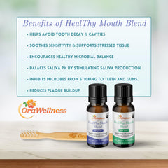 OraWellness Nut Free Mouth Oil drops on toothpaste for deeper clean.