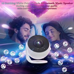 Orbislux projector pro offers white noise and nature sounds for calm evenings