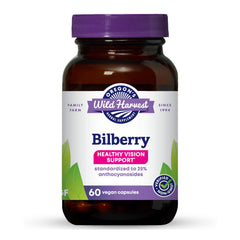 Oregon's Wild Harvest bilberry capsules bottle for easy daily eye support