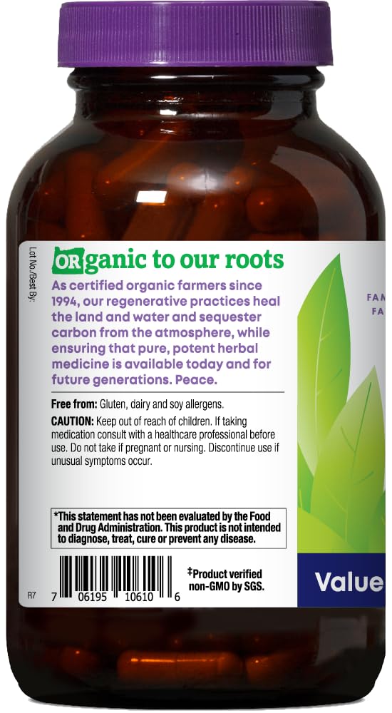 Oregon's Wild Harvest dandelion root capsules packaging for natural detox support.