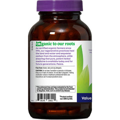 Fenugreek bottle label from Oregon's Wild Harvest showing organic, non-GMO integrity