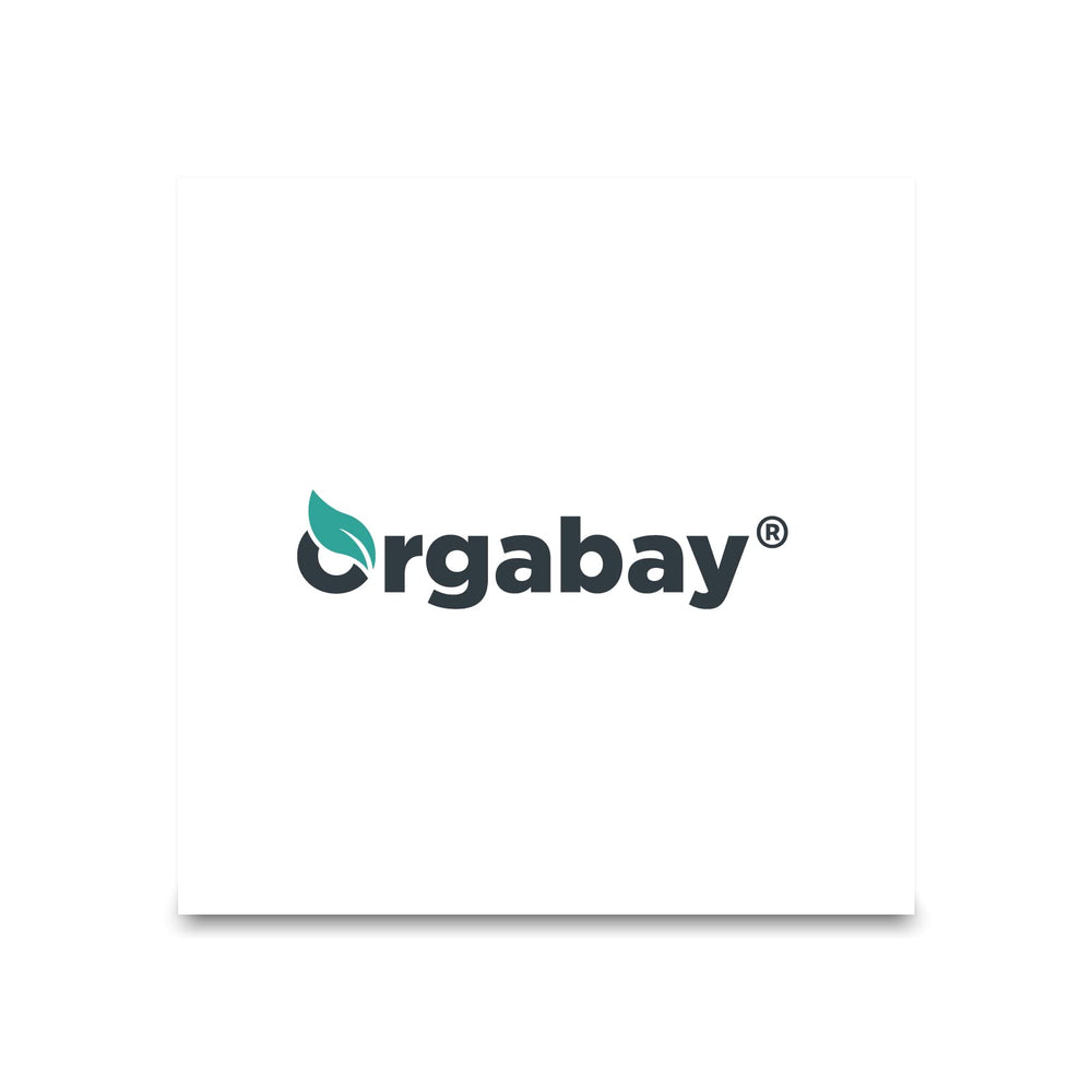 Orgabay label notes soy-free, gluten-free, and sugar-free formulation.