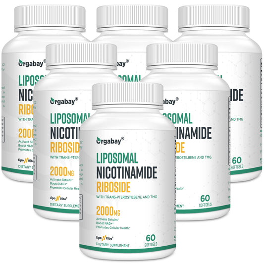 Orgabay Liposomal Nicotinamide Riboside bottle signaling high-potency NAD+ support.