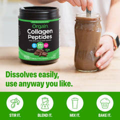 Orgain collagen peptides chocolate baking upgrade for cookies or desserts.