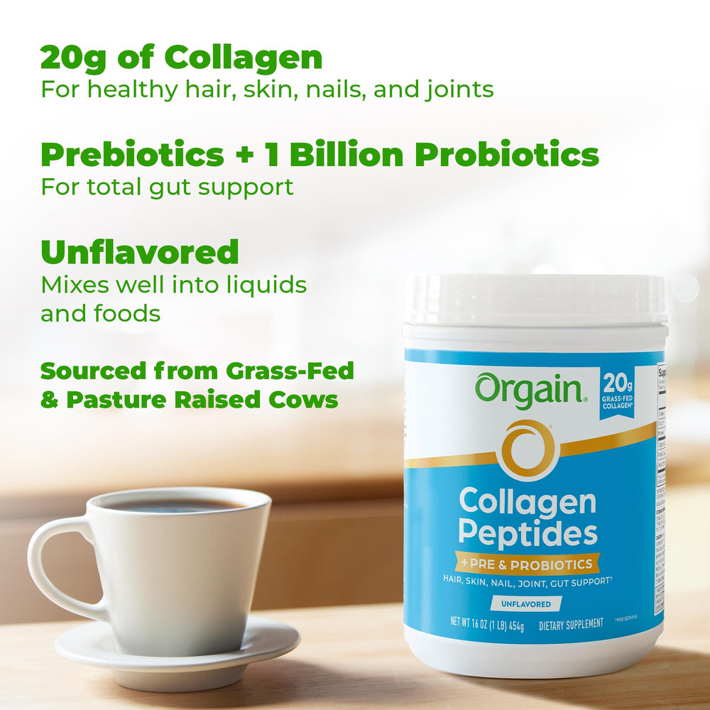 Measuring scoop highlights 20g collagen per serving