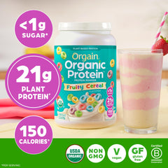 Orgain Organic certification seal visible on packaging