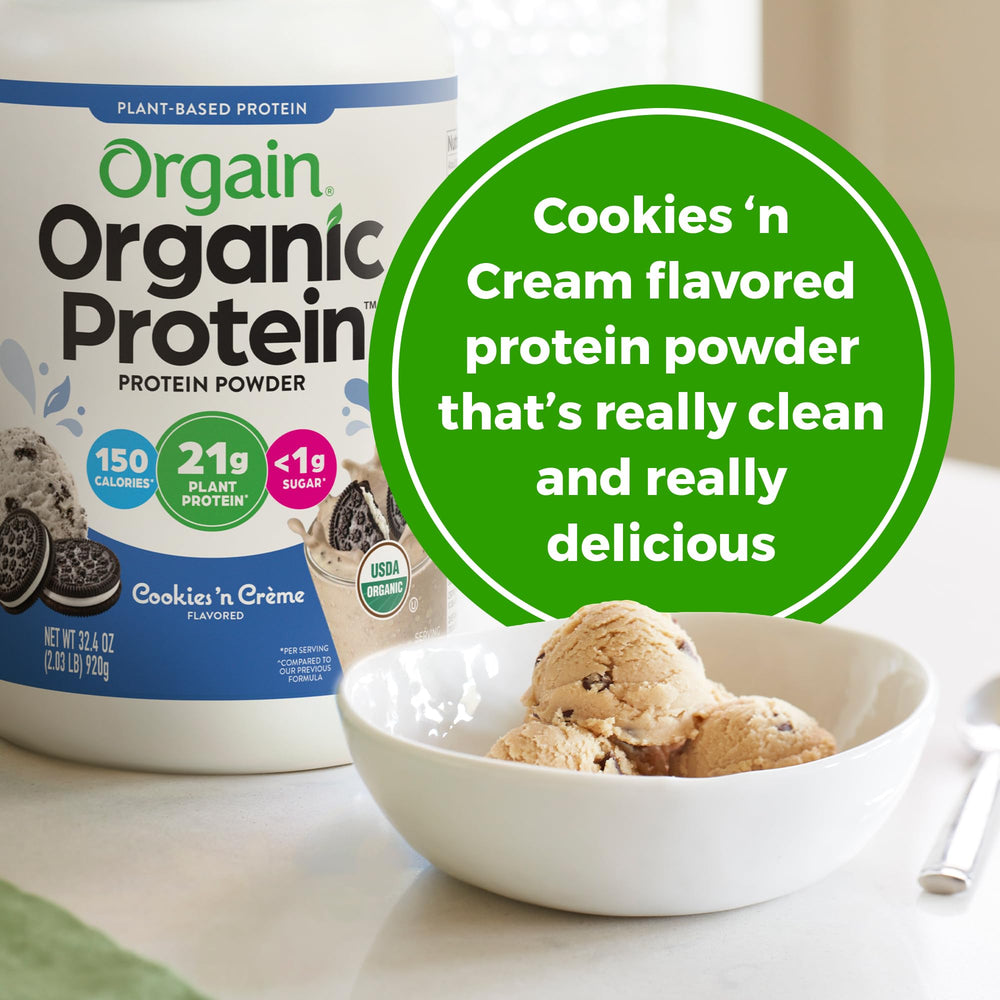 Orgain protein powder baking with oats for a nutritious snack