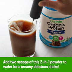 Orgain ready-to-mix plant-based protein for busy mornings