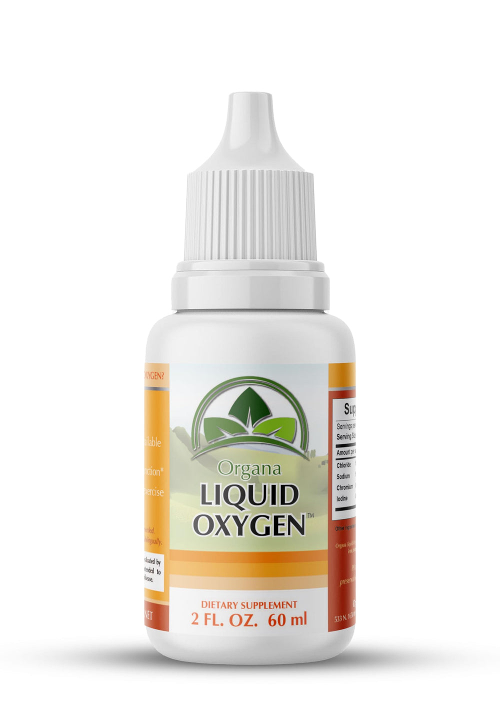 Organa Liquid Oxygen Drops bottle supports immune health and energy.