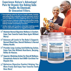 Kidney Restore organic baking soda powder being poured for easy mixing