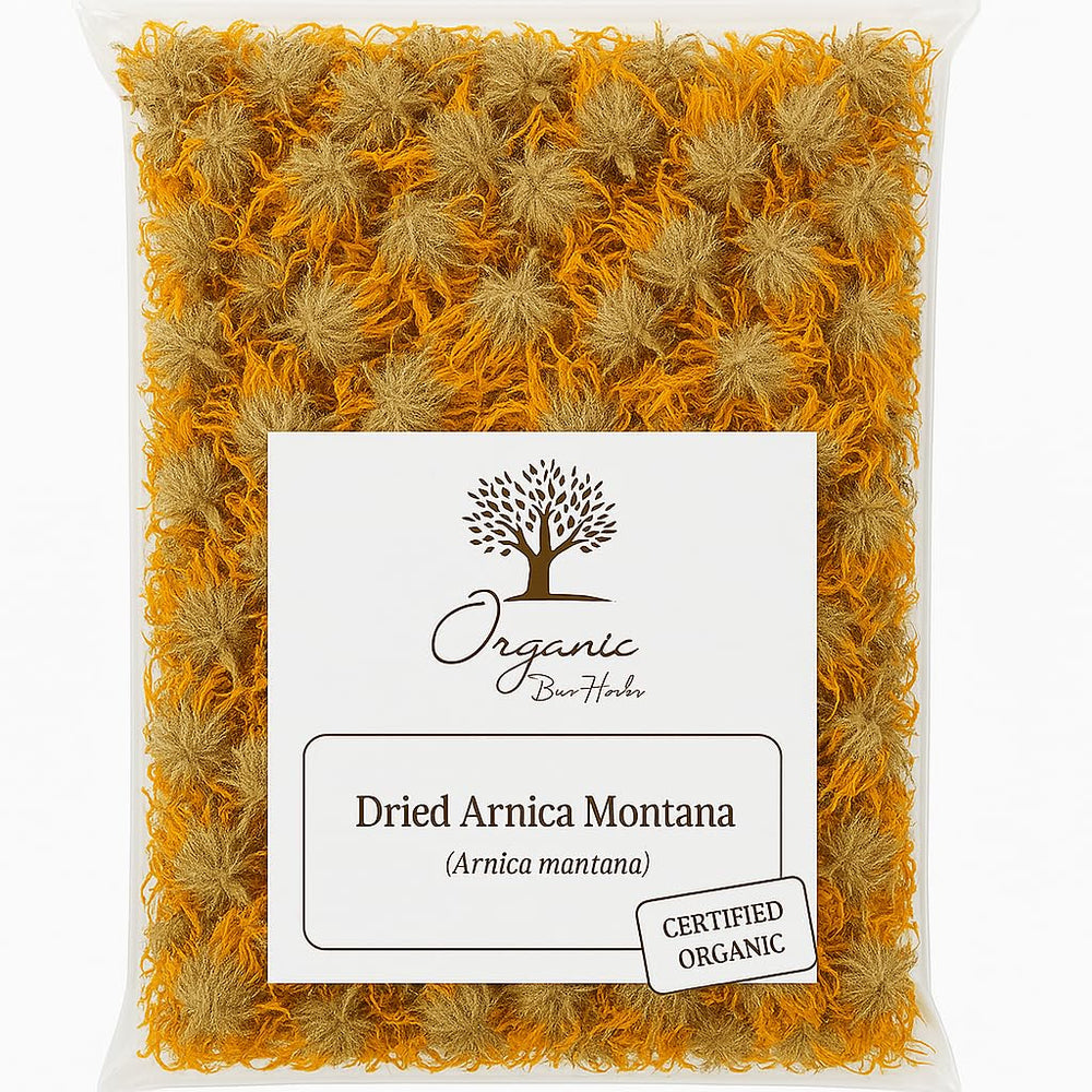 Organic Bio Herbs Arnica hand harvested collection highlighting careful selection.