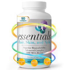 Organic Excellence hair-skin-nails vitamins bottle showing a 3-month supply