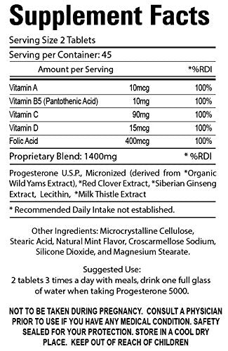 Organic Farms Progesterone 5000 tablets at a glance for daily wellness