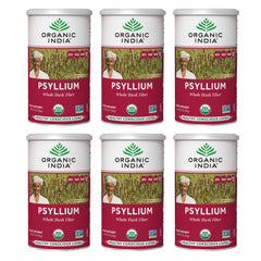 Organic India Psyllium Herbal Powder canister for gentle daily fiber support.