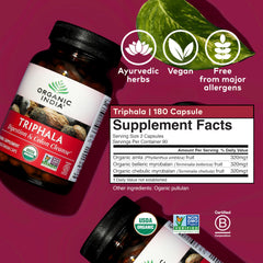 Triphala packaging on a shelf ready for daily wellness routines.