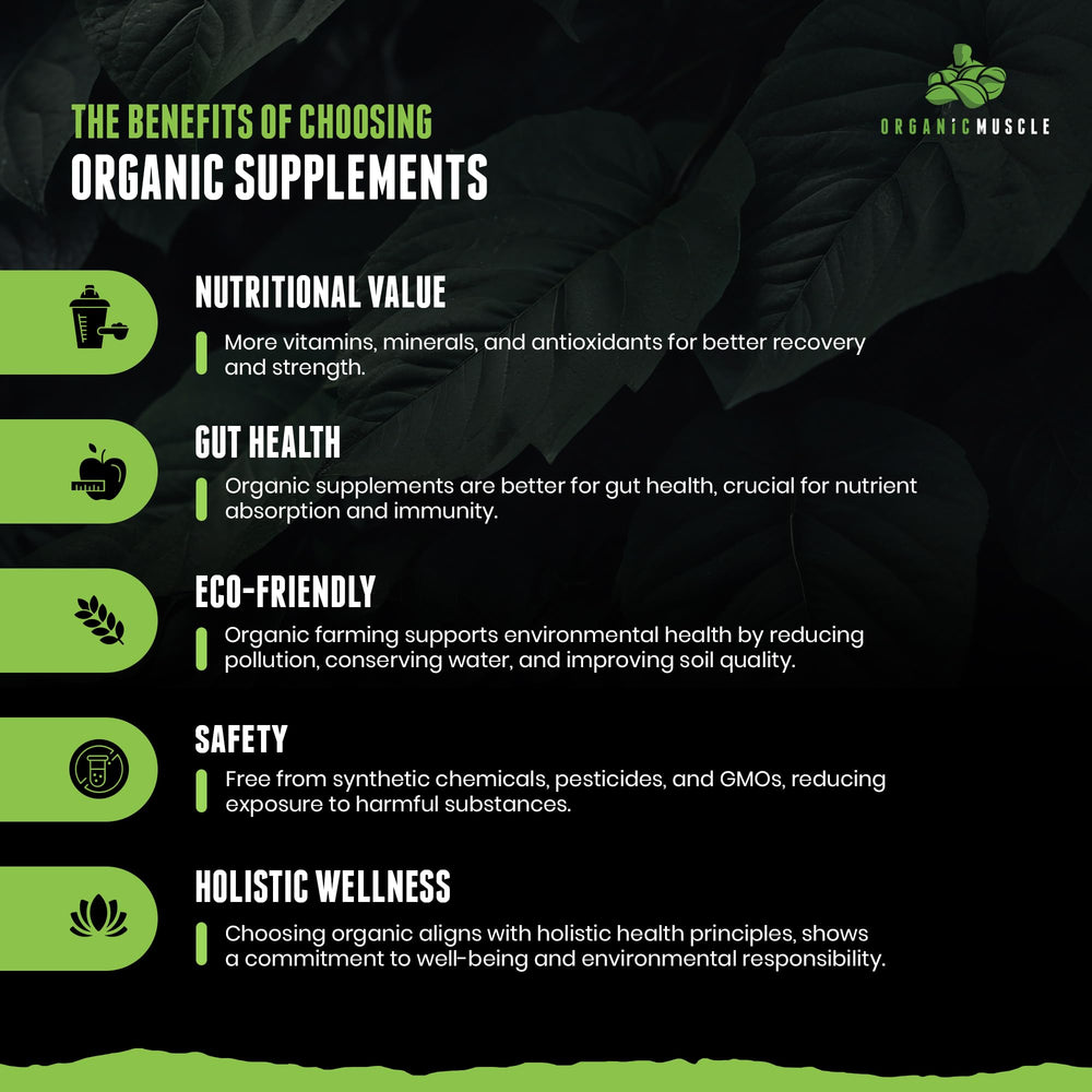 Ingredients list highlights plant-based sources and organic superfoods for vitality