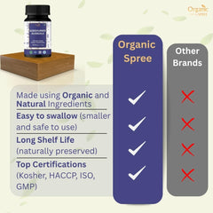 Bottle label view highlighting vegetarian tablets and dosage