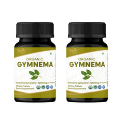 Organic Spree Gymnema Tablets 2-pack bottle for convenient daily use and metabolic balance.