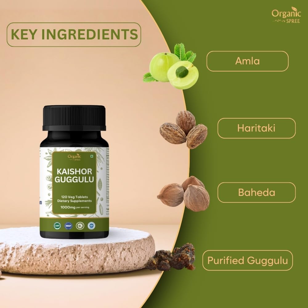 Kaishor Guggulu tablets close-up for easy dosing and texture