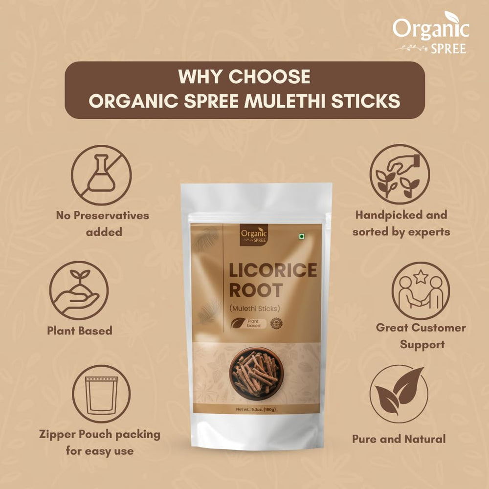 Organic Spree Licorice label closeup confirming purity and natural sourcing.