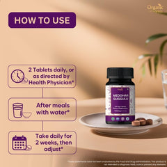 Organic Spree Medohar Guggulu bottle cap detail with safety seal