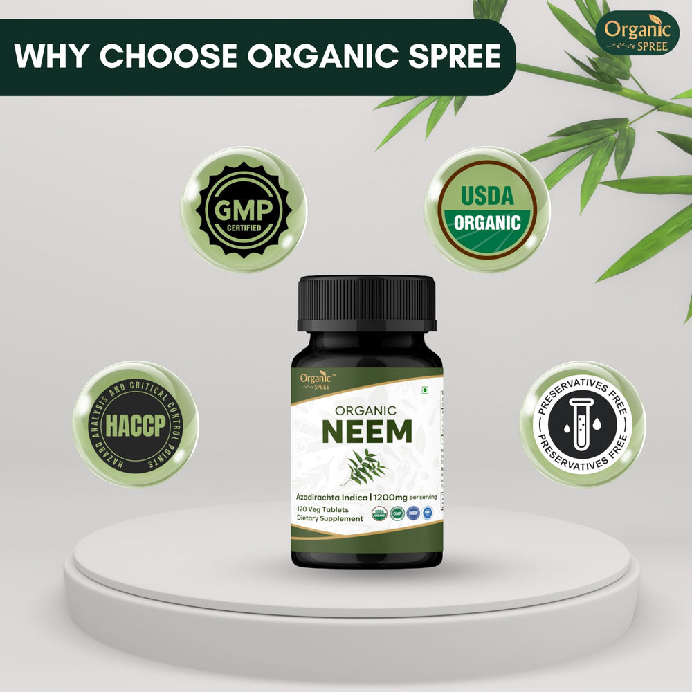Organic Spree Neem USDA organic badge highlights certified quality