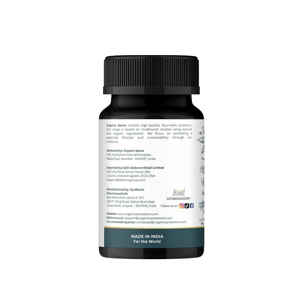 Organic Spree Punarnavadi Guggulu bottle with upright pill display.